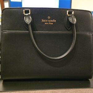 Kate Spade Black Tote with Gold Details